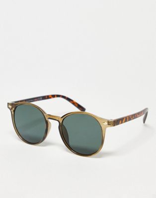 SVNX classic round sunglasses in tortoiseshell