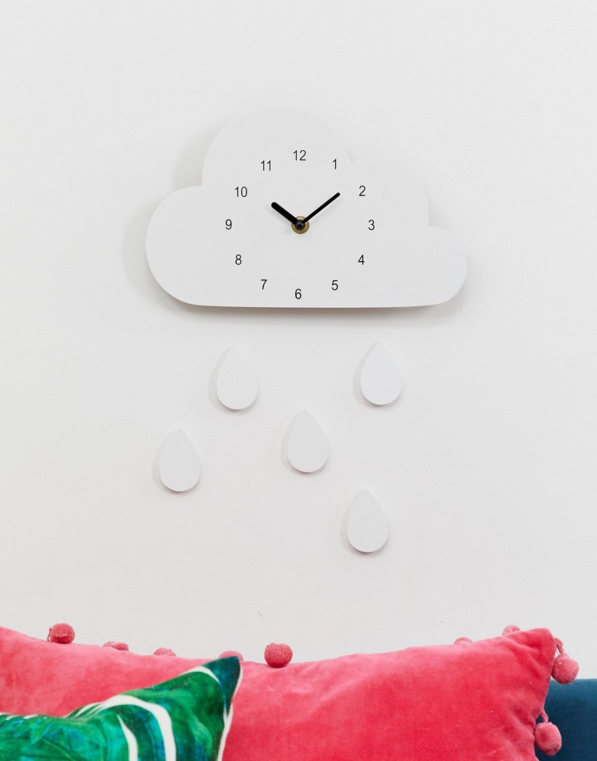 SVNX cloud clock-White