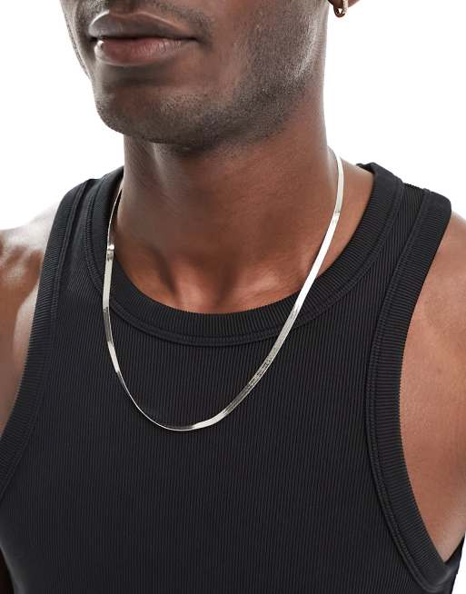 SVNX - Collana piatta color argento
