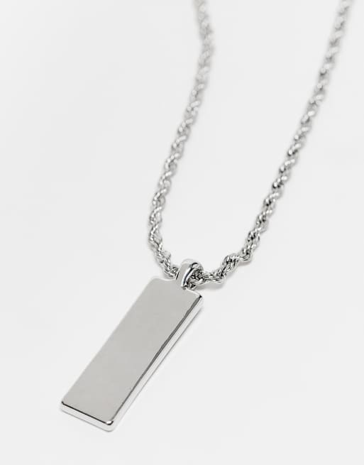 SVNX - Collier avec chaîne longue et pendentif - Argenté