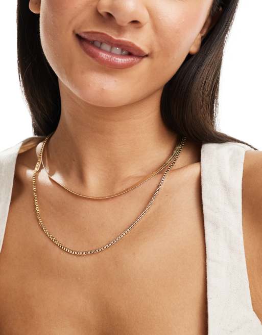 SVNX - Collier multi-rangs - Doré