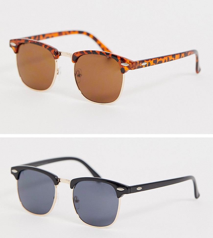 SVNX - Confezione da 2 occhiali da sole rétro-Multicolore