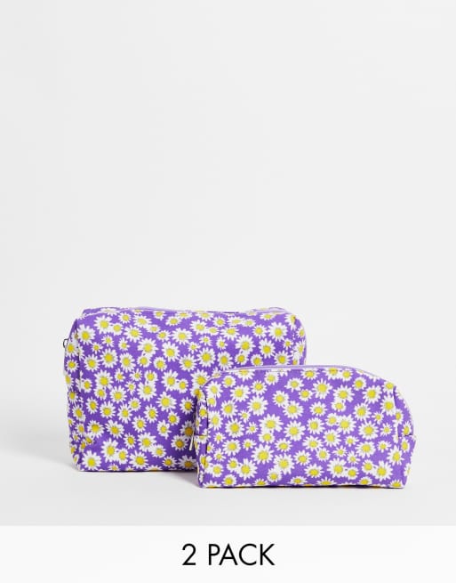SVNX - Confezione da 2 trousse rettangolari viola