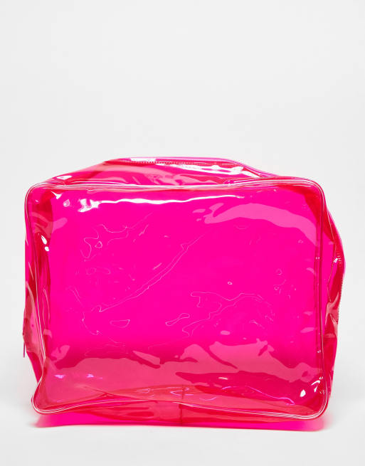 SVNX - Confezione da 3 trousse in vinile fucsia