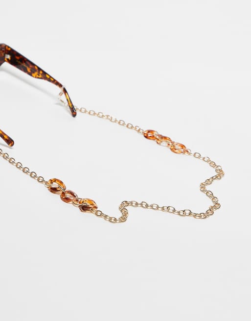 SVNX - Confezione da due catenine per occhiali da sole color oro con dettagli in resina