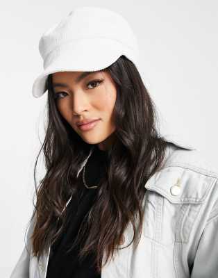 SVNX cord bakerboy hat in off white