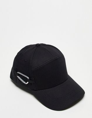 SVNX cotton baseball cap in black
