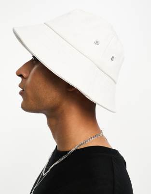 SVNX cotton canvas bucket hat in off white - ASOS Price Checker