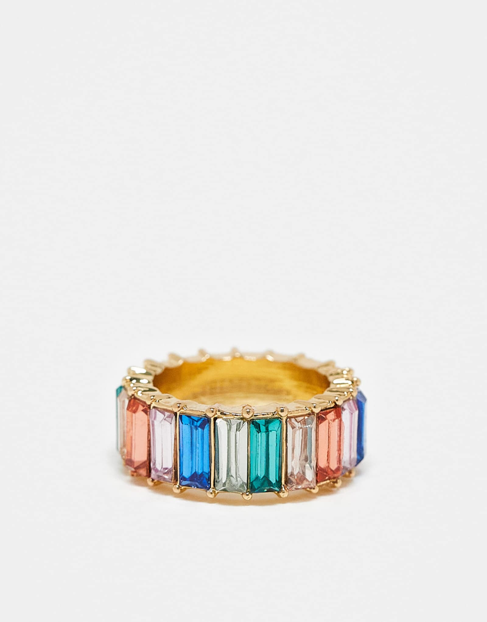 Разноцветное хрустальное кольцо SVNX 