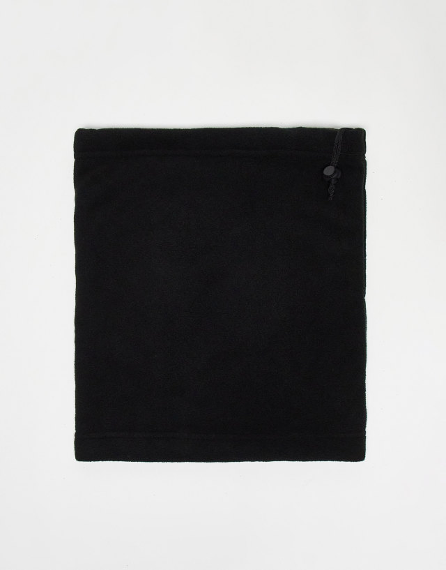 SVNX fleece circle scarf in black