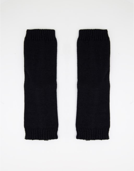 SVNX - Gebreide armwarmers in zwart