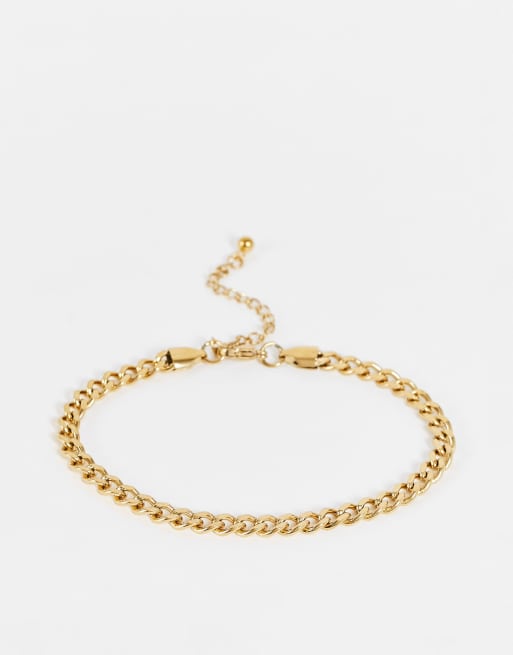 SVNX gold chunky chain bracelet