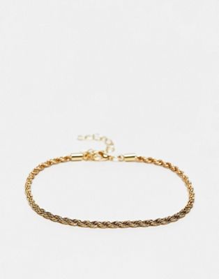 SVNX gold rope style chain bracelet