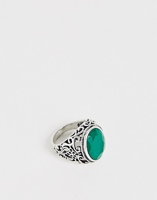 SVNX green gem ring