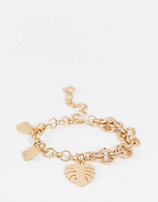 SVNX - Grove gouden armband met bedels