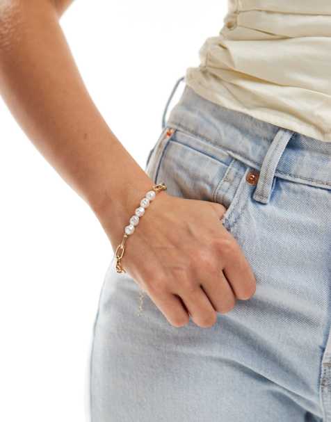 SVNX – Guldfärgat armband med pärlor - view 1