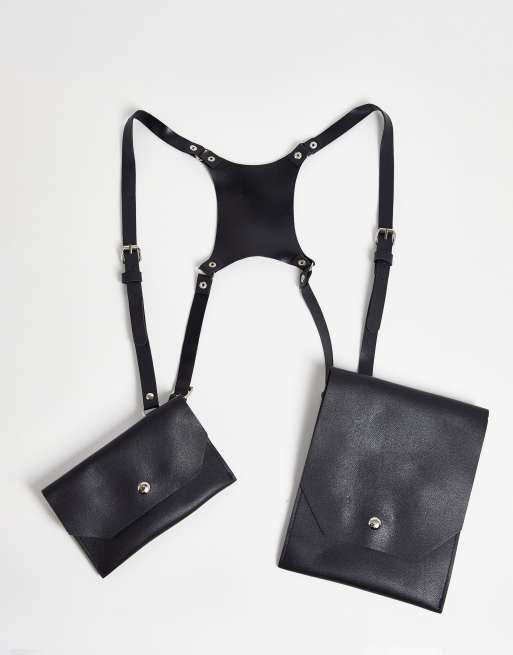 Leather Harness Two - Black or White