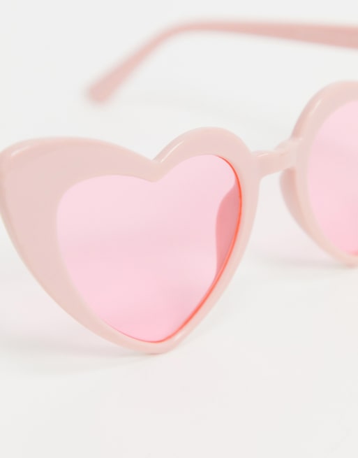 Baby pink store heart sunglasses