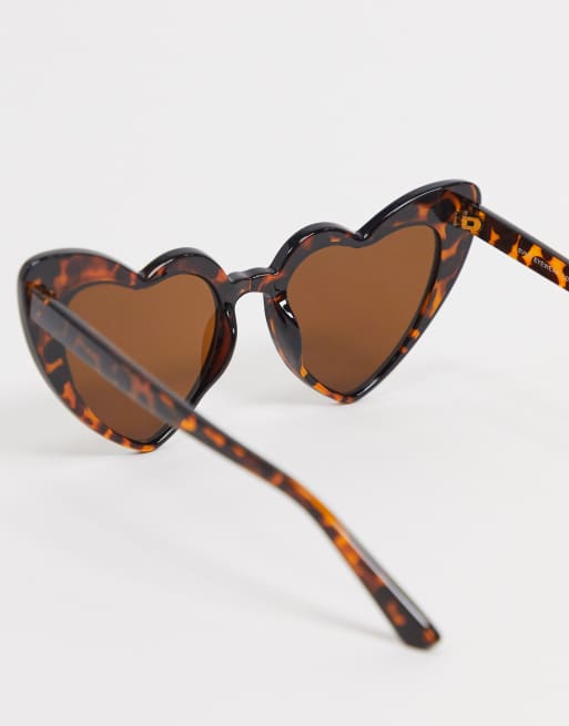 Ysl heart store sunglasses tortoise shell