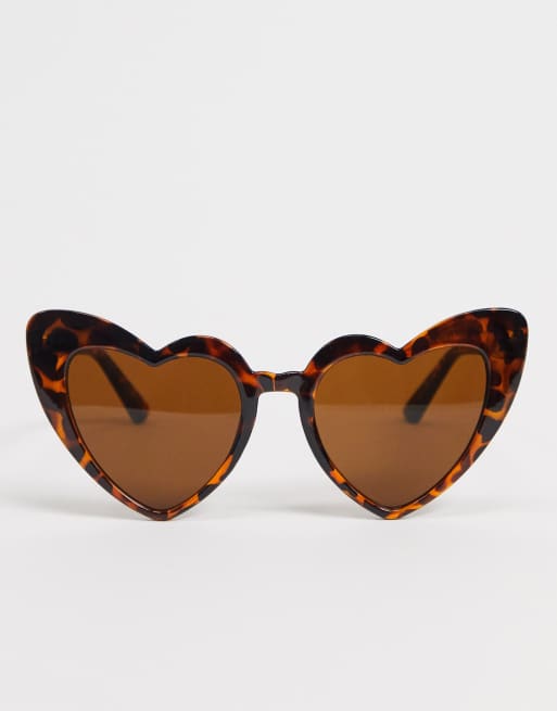 Heart shaped tortoise shell sales sunglasses