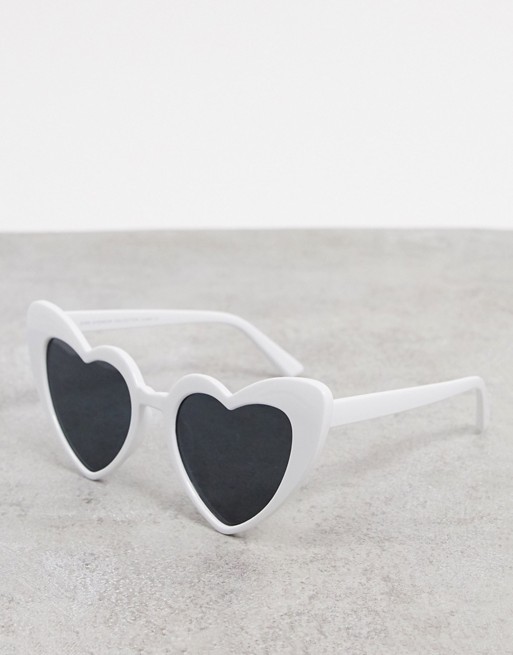 SVNX heart sunglasses in white