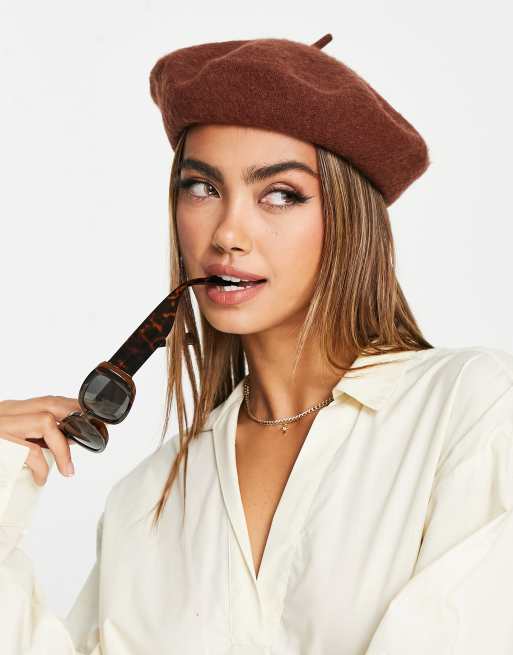 SVNX – Jasnobrązowy filcowy beret