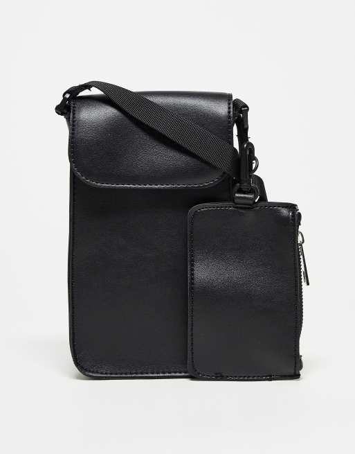 SVNX – Kleine Brusttasche zum Umhängen in Schwarz