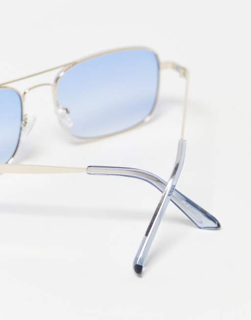 SVNX – Kleine Piloten-Sonnenbrille in Blau im 70er-Jahre-Stil, 3 von 4