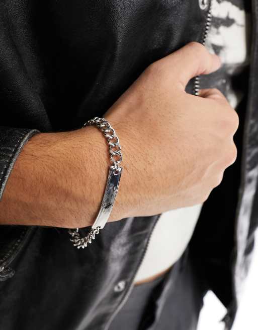 SVNX – Klobiges Kettenarmband mit Plakettendetail