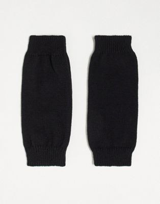 SVNX knitted arm warmers in black