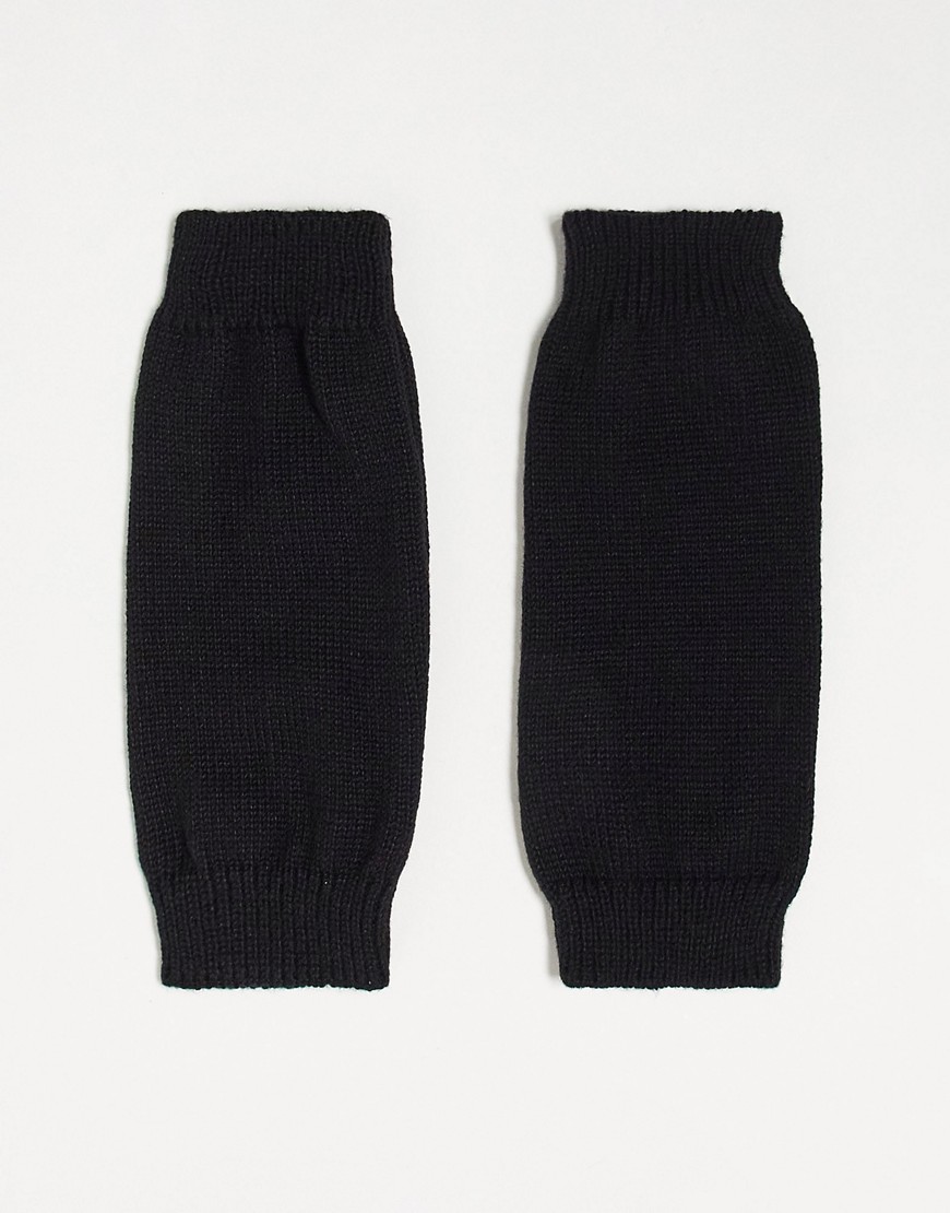 knitted arm warmers in black