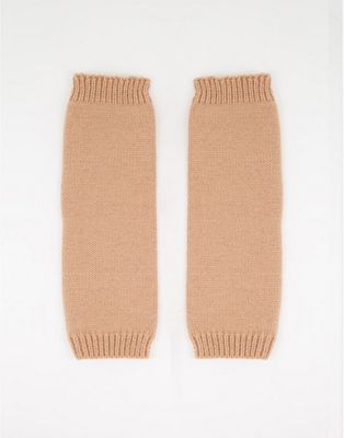 SVNX knitted armwarmers in dusty pink