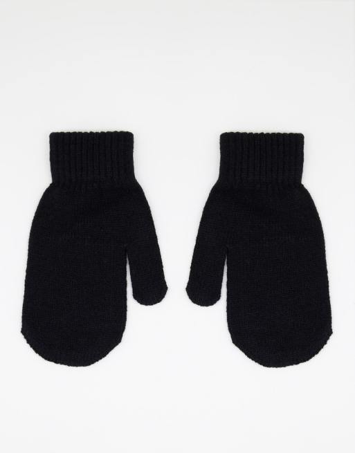 Black on sale knit mittens