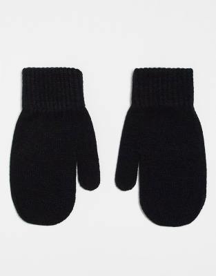SVNX SVNX knitted mittens in black