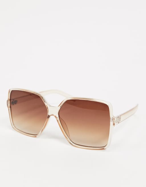 SVNX large square sunglasses in pink