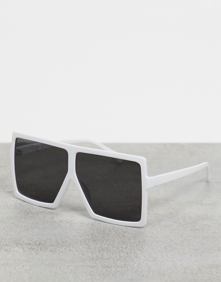 SVNX large square sunglasses in white