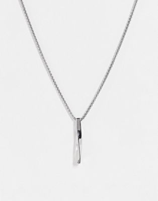 SVNX layered pendant necklace in silver