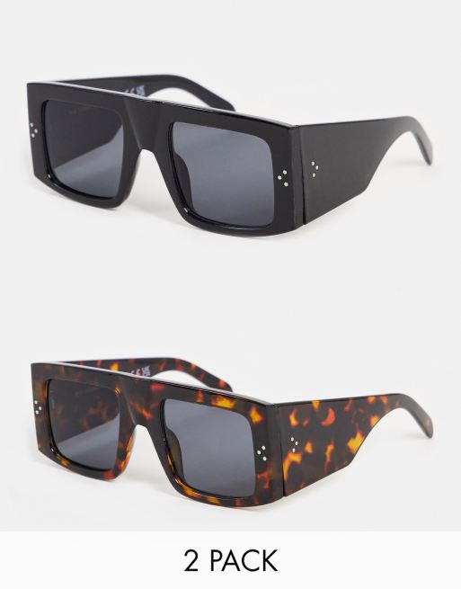 SVNX - Lot de deux paires de lunettes de soleil masque