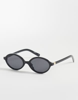 SVNX - Lunettes de soleil ovales - Noir