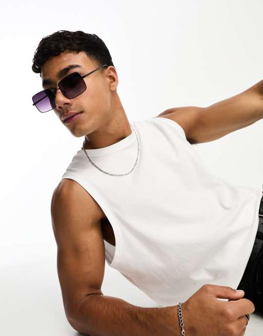 SVNX - Lunettes de soleil rectangulaires - Noir