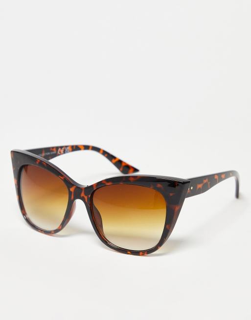 Svnx Lunettes De Soleil Yeux De Chat Oversize Ecaille De Tortue Asos