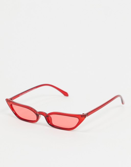 Svnx Lunettes De Soleil Yeux De Chat Rouge Asos