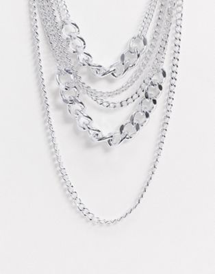 SVNX – Mehrreihige Halskette-Silber