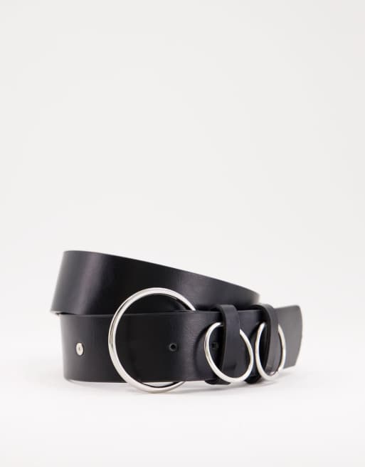 SVNX metal loop belt in black ASOS