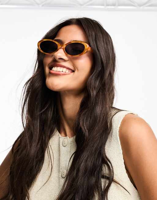 SVNX - Mini lunettes de soleil ovales - Écaille de tortue