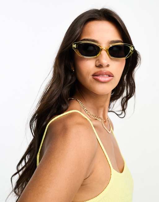 SVNX mini round sunglasses in green