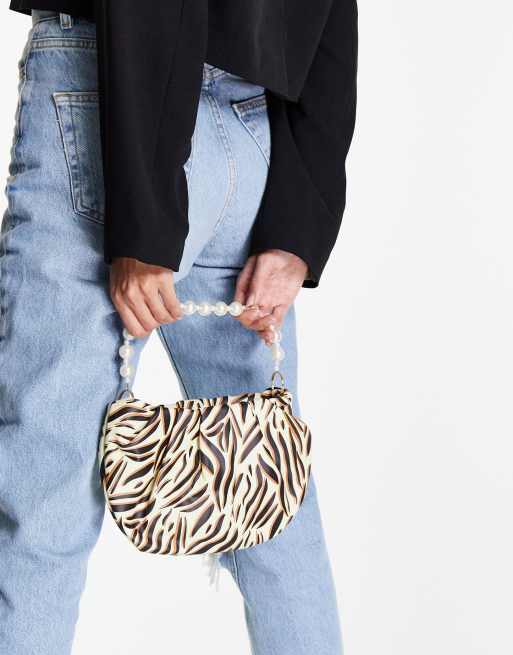 SVNX – Mini-Tasche mit Perlenhenkel und Tiermuster, 3 von 4
