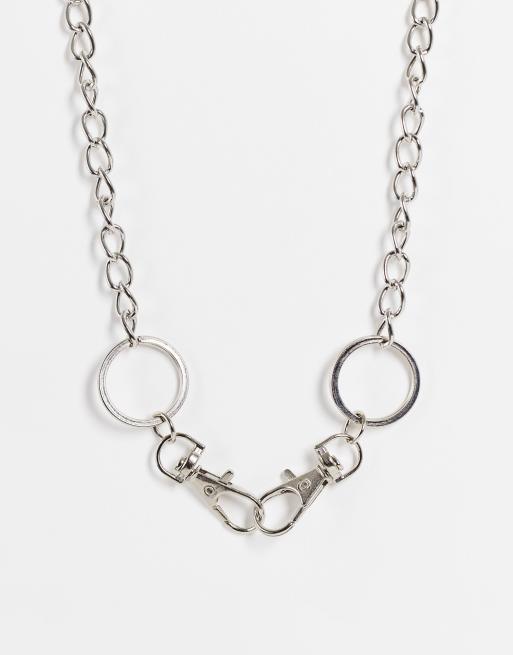SVNX – Modische, breite Kette in Silber