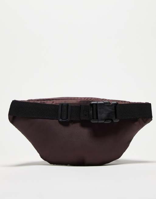 SVNX nylon chain detail cross-body bag in dark brown, 3 of 4