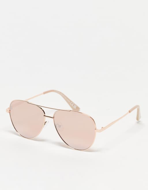 SVNX - Occhiali da sole modello aviatore oro rosa